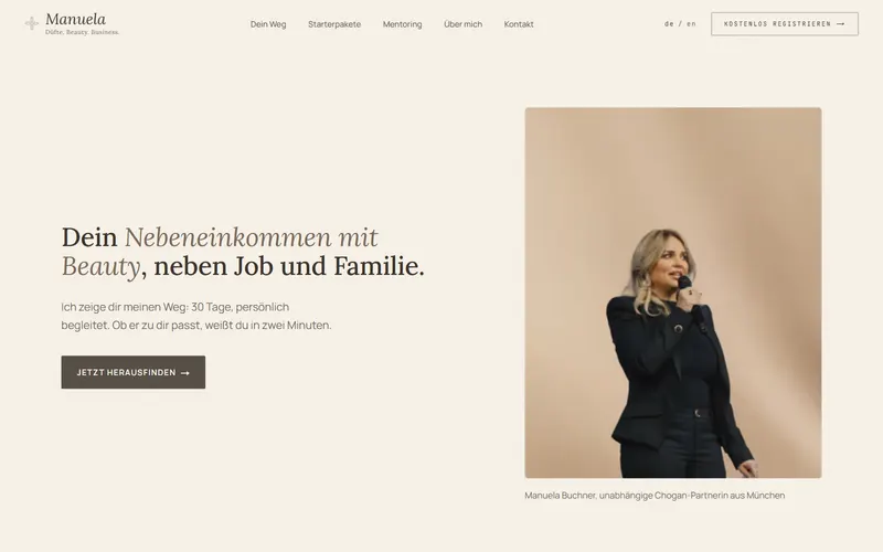 Startseite von Manuela Buchner